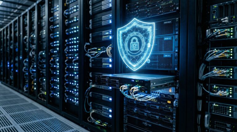 A_realistic_hightech_closeup_of_a_modern_server